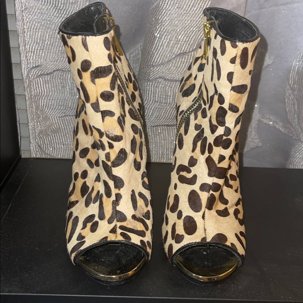 Steve Madden Leopard Print Ankle Booties